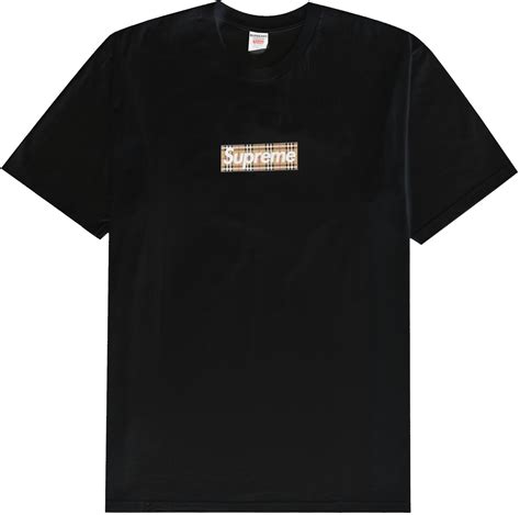 Buy Supreme x Burberry Box Logo Tee 'Black'